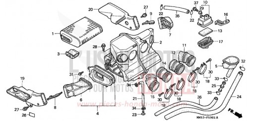 AIR CLEANER (CBR1000FK) CBR1000FK de 1989
